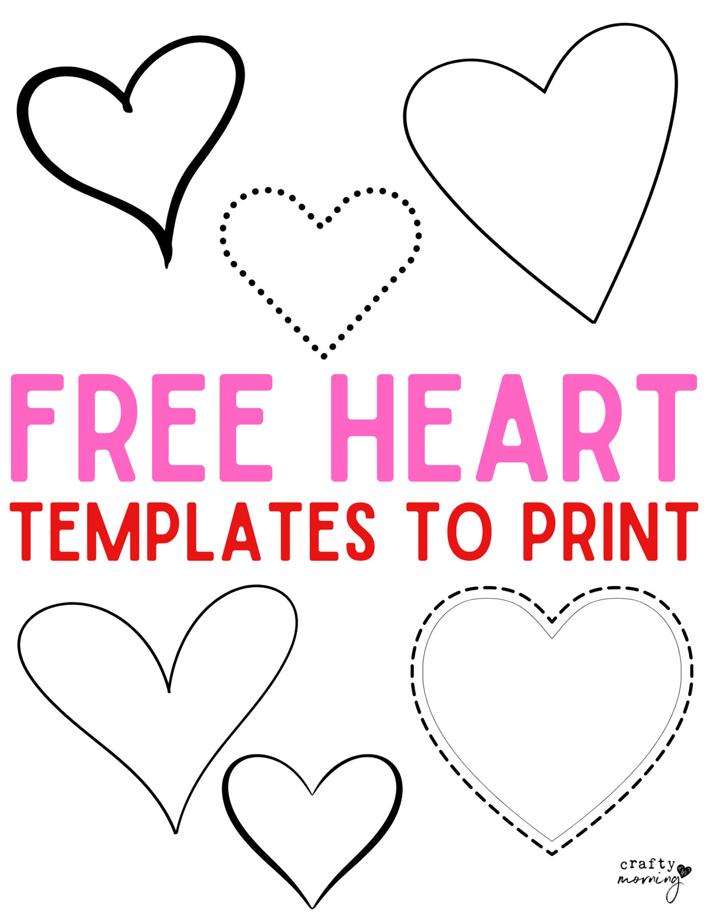 10 Free Printable Heart Templates - Crafty Morning intended for Free Printable Hearts
