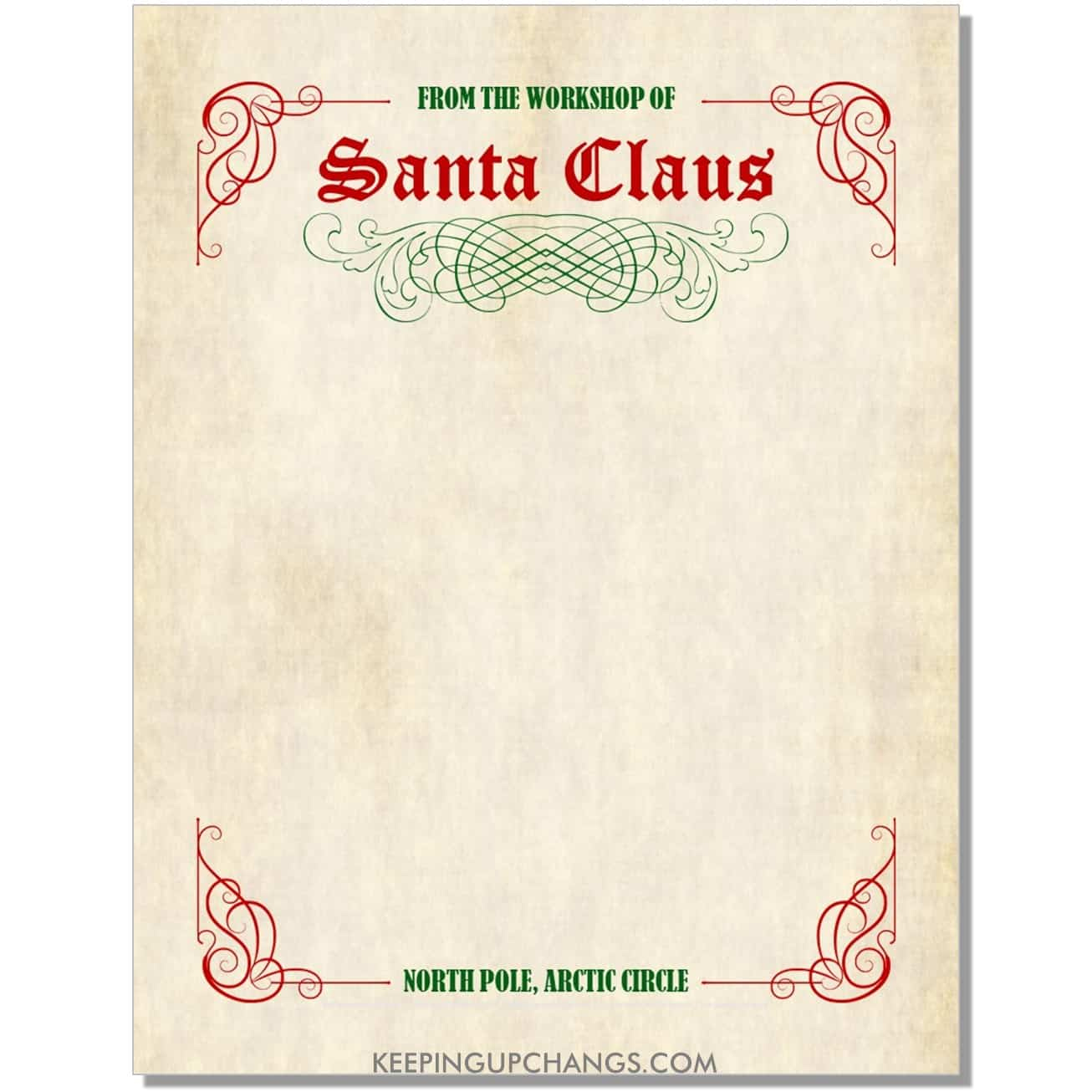 15+ Free Santa Letterhead Printables [Tons Of Variety!] for Free Printable Santa Letterhead