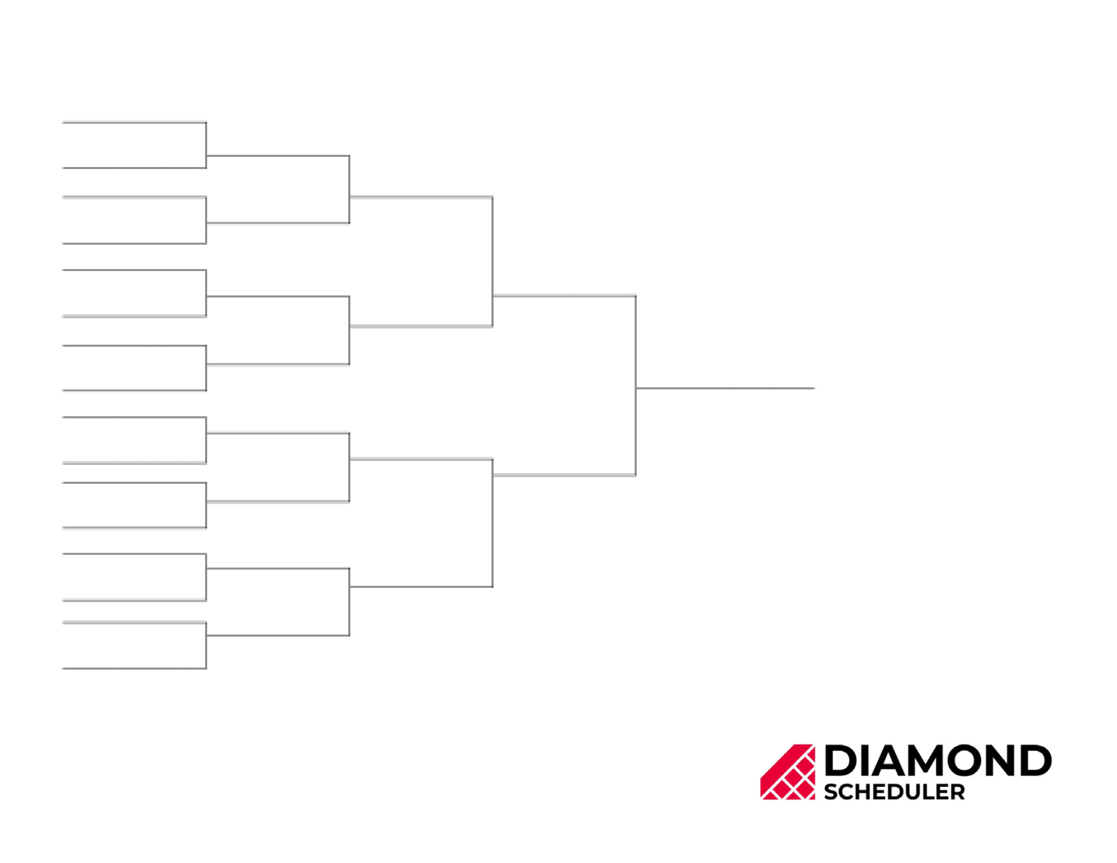 16-Team Single Elimination Bracket Printable | Diamond Scheduler for Printable Brackets Free