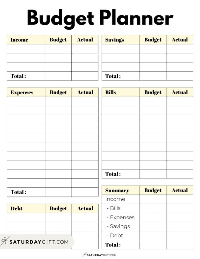 37 Budget Planners &amp;amp; Trackers - Cute &amp;amp; Free Printables inside Free Printable Budget Worksheets