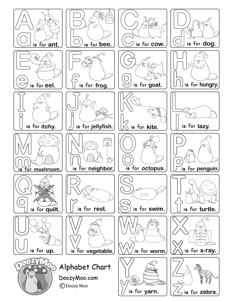 Alphabet Worksheets (Free Printables) - Doozy Moo for Free Printable Abc Worksheets