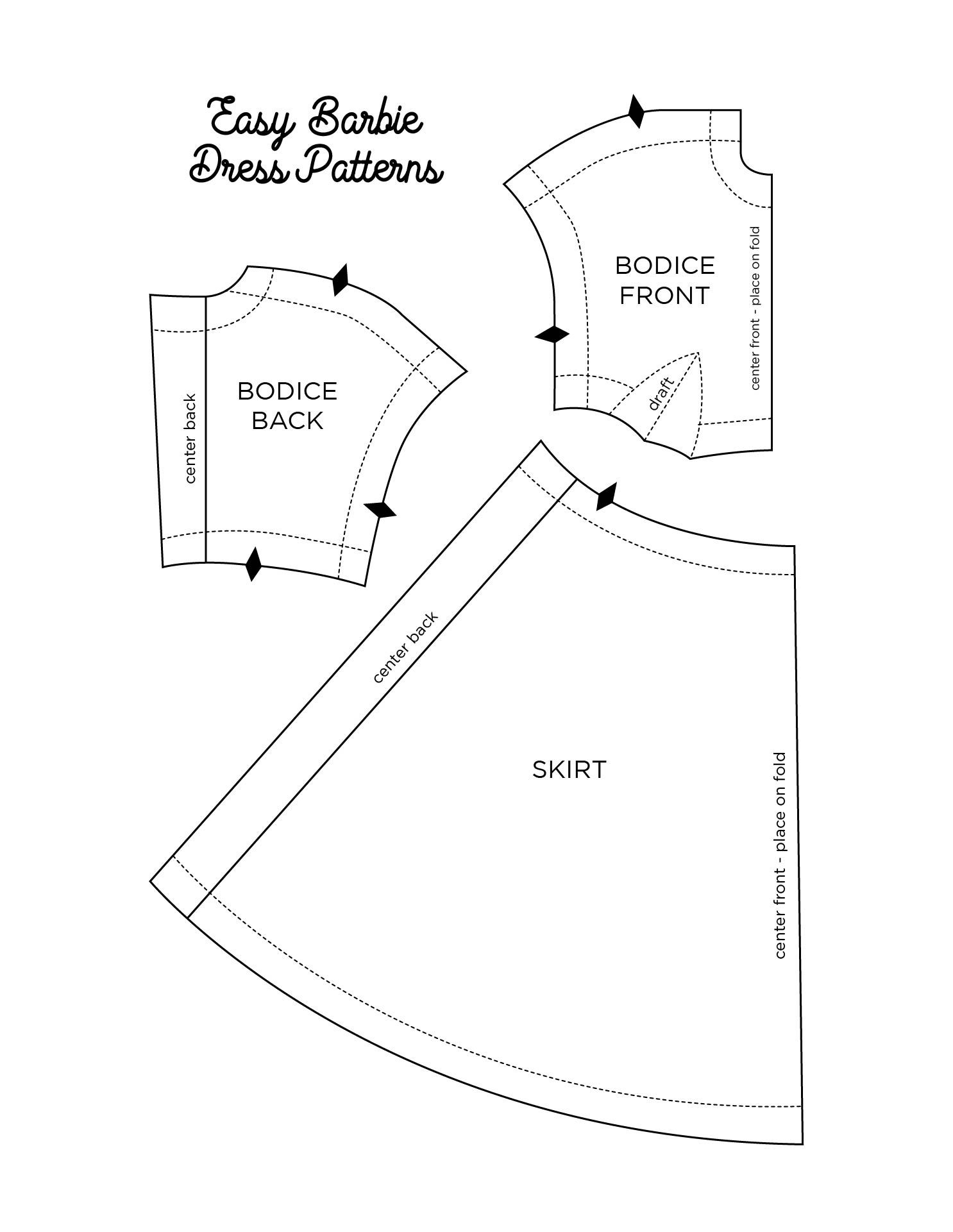 Barbie Clothes Templates - 20 Free Pdf Printables | Printablee for Barbie Doll Clothes Patterns Free Printable