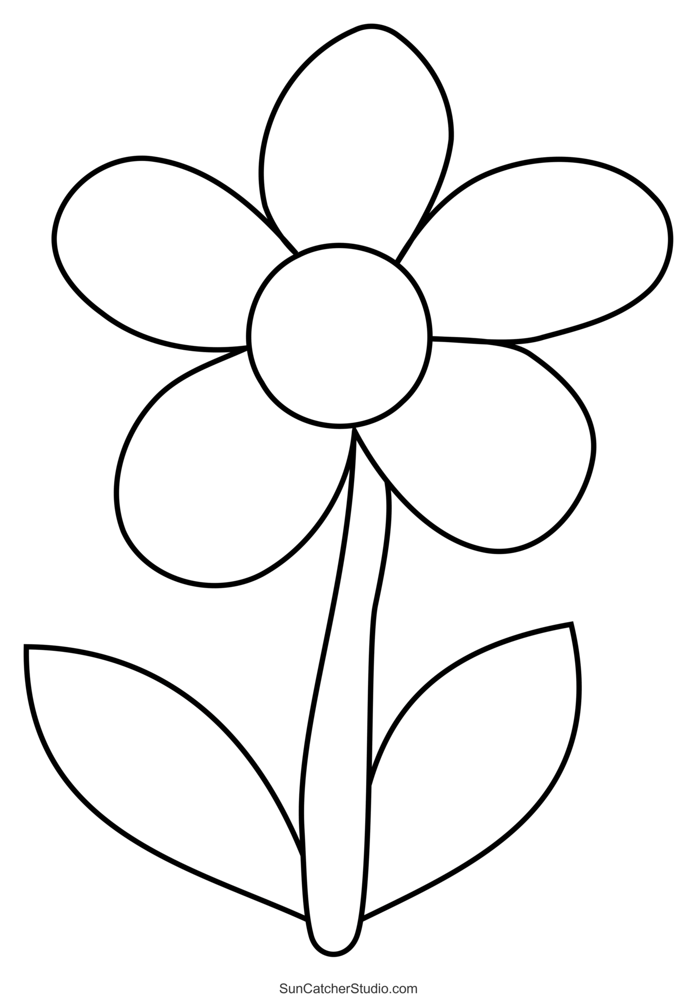 Flower Templates, Patterns, Svg Files (Printable Stencils) – Free in Free Printable Flower Template