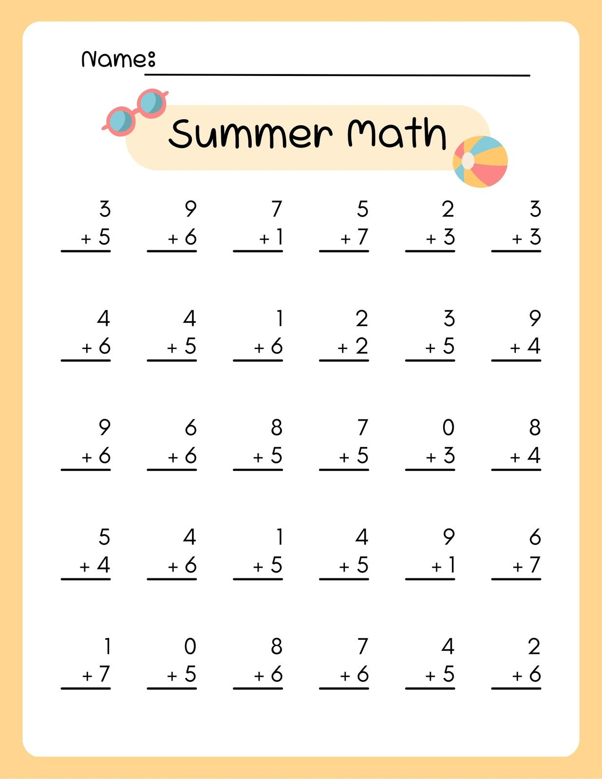 Free 3Rd Grade Math Worksheet Templates To Customize | Canva within Free Printable 3Rd Grade Worksheets
