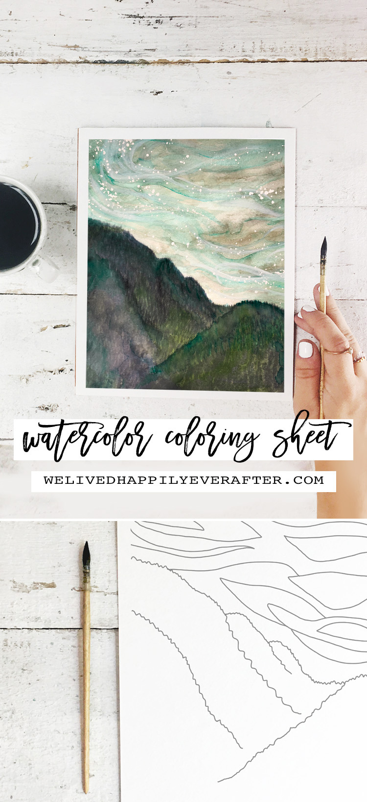Free Adult Coloring Sheet Outline Practice Sheets For Watercolors regarding Free Printable Watercolor Templates