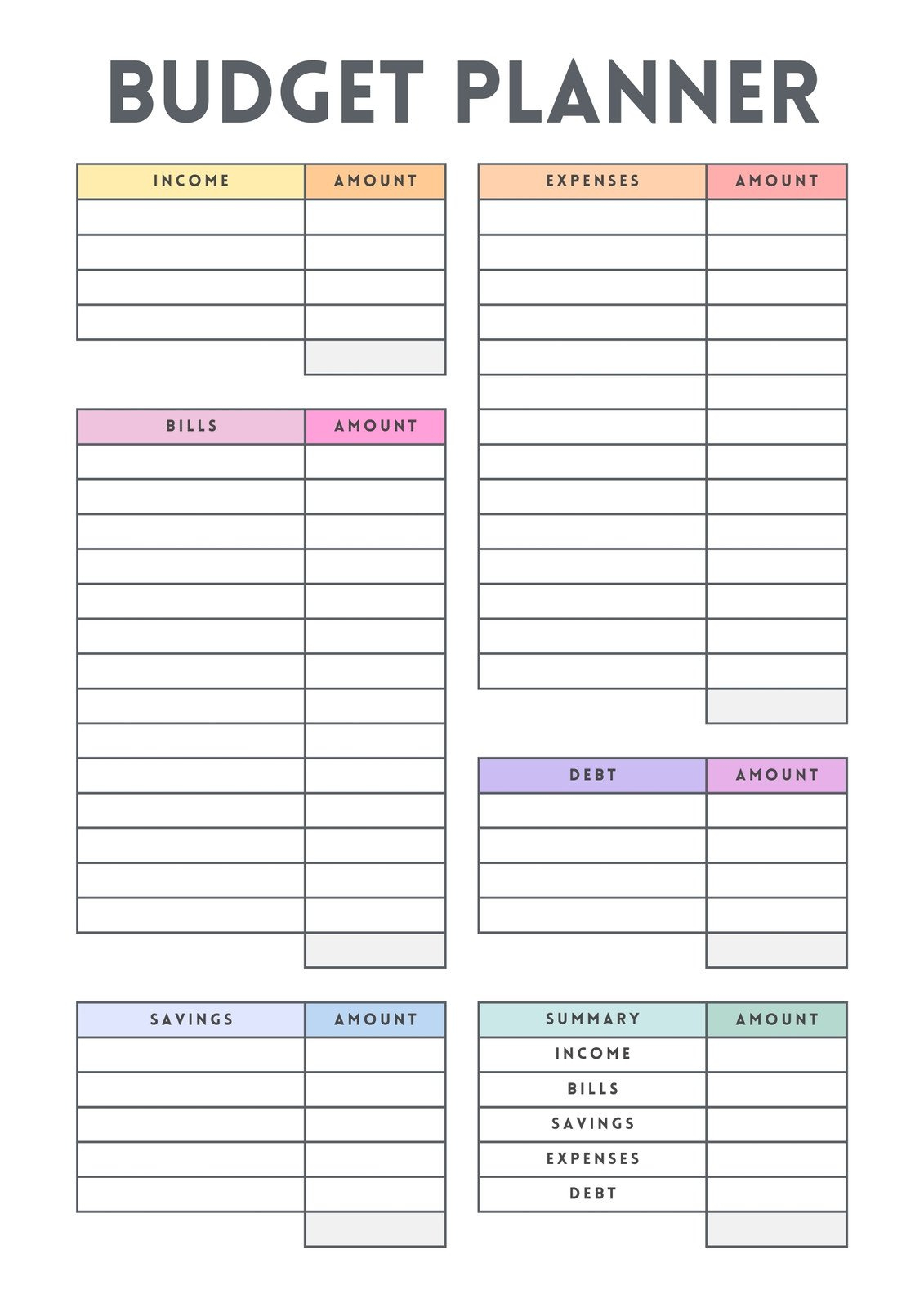 Free And Customizable Budget Templates intended for Free Printable Budget Worksheets