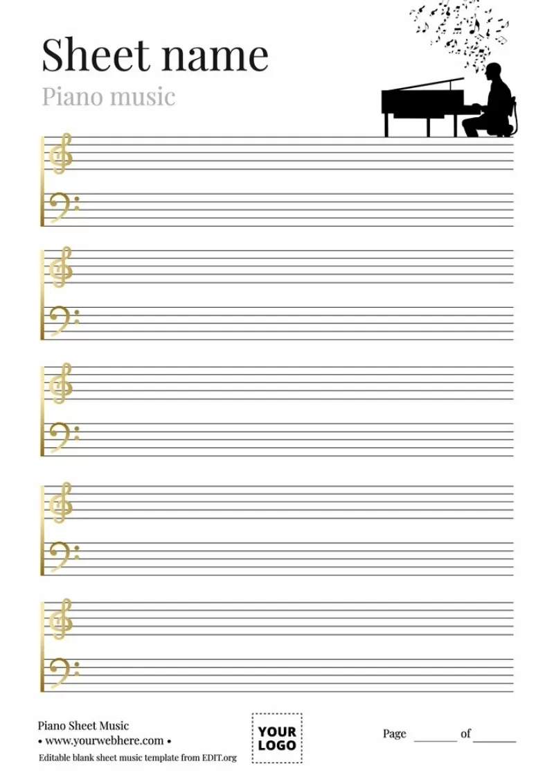 Free Blank Music Sheets To Print for Printable Sheet Music Free