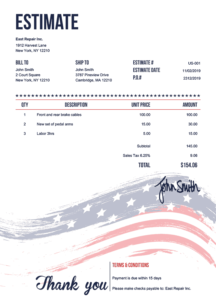 Free Estimate Templates | 100 Styles | Print &amp;amp; Download Pdf within Free Printable Estimate Forms