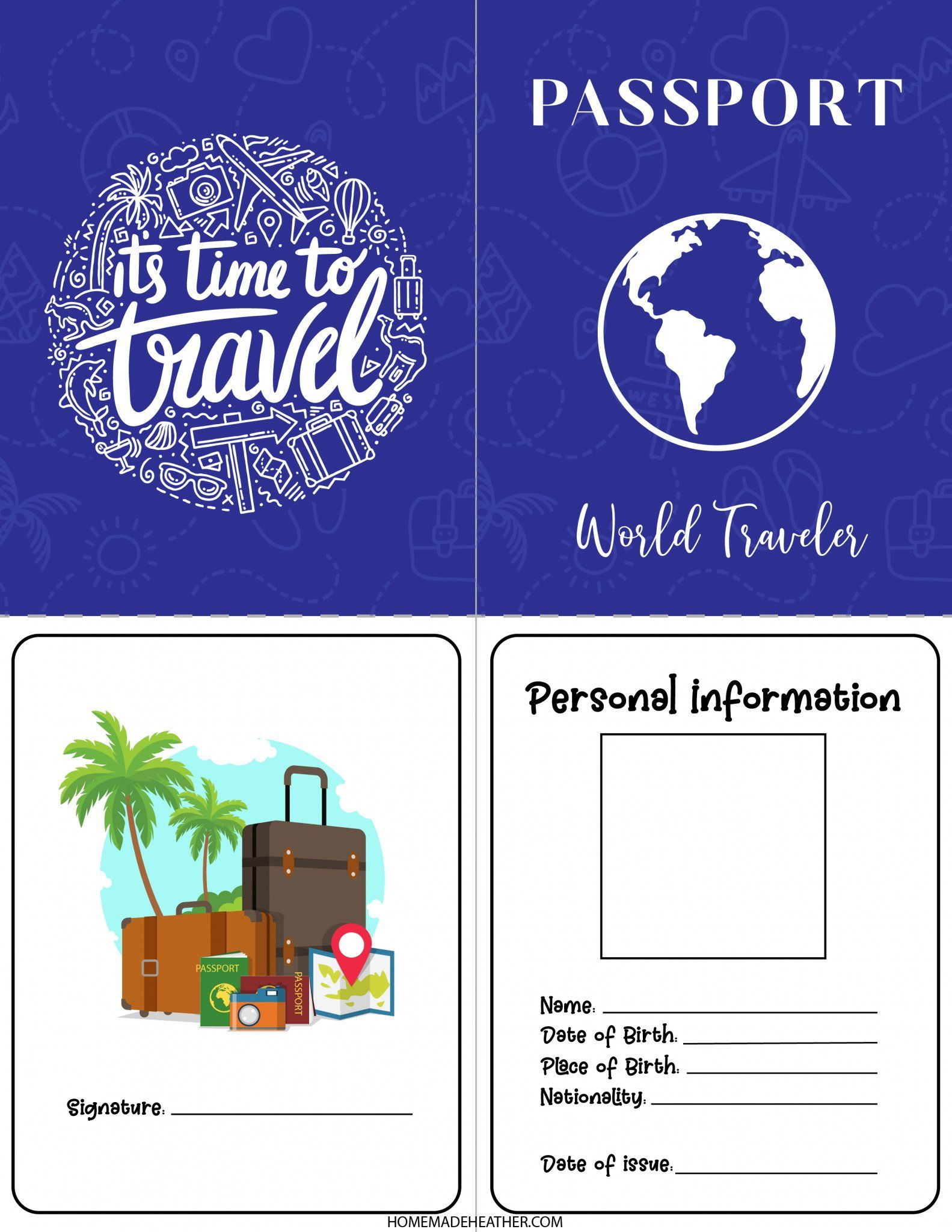 Free Pretend Travel Printables pertaining to Free Printable Passport