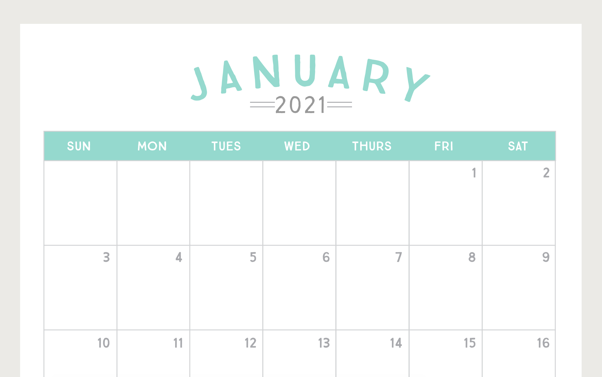 Free Printable 2021 Calendar within Free Printable Calendars
