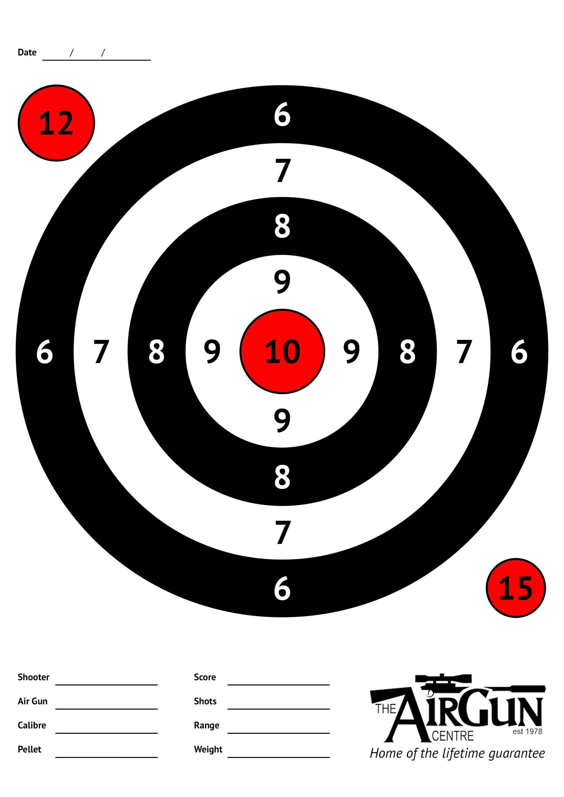Free Printable Air Rifle Targets (A4, 17Cm &amp;amp; 14Cm) - The Airgun Centre with regard to Free Printable Targets