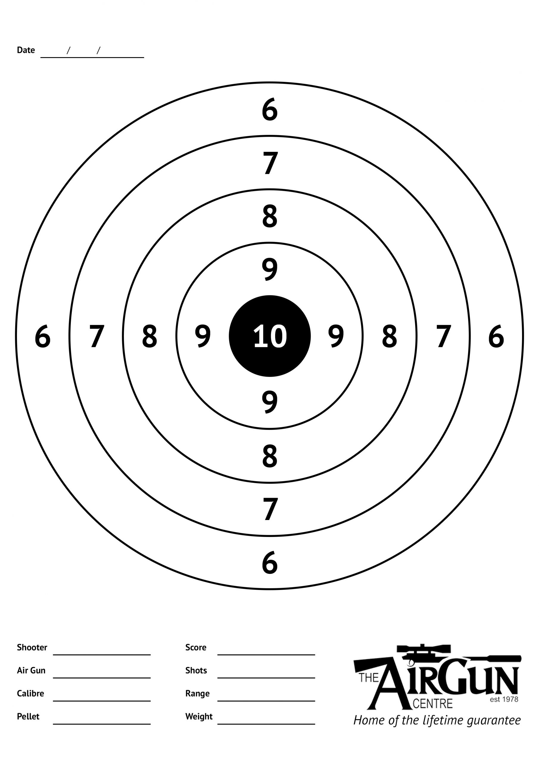 Free Printable Air Rifle Targets (A4, 17Cm &amp;amp; 14Cm) - The Airgun Centre within Printable Targets Free