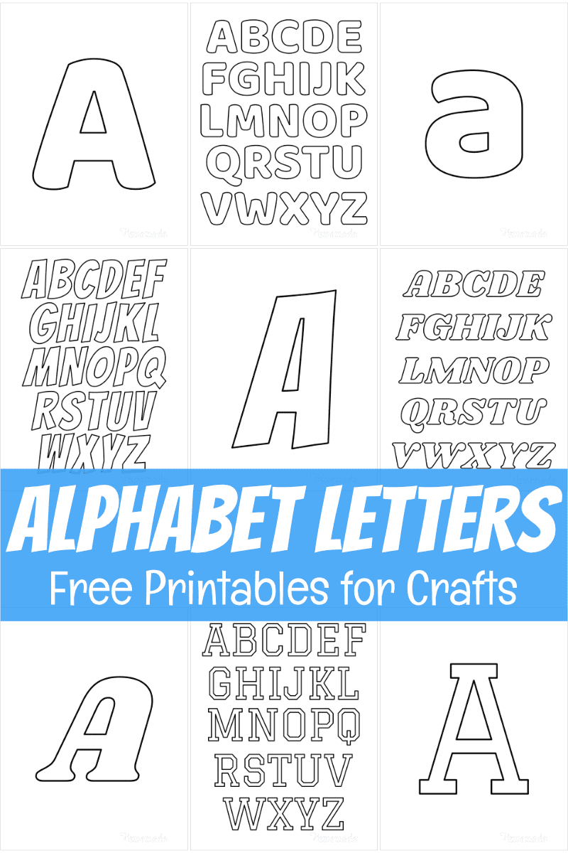 Free Printable Alphabet Letters For Crafts pertaining to Big Printable Letters Free