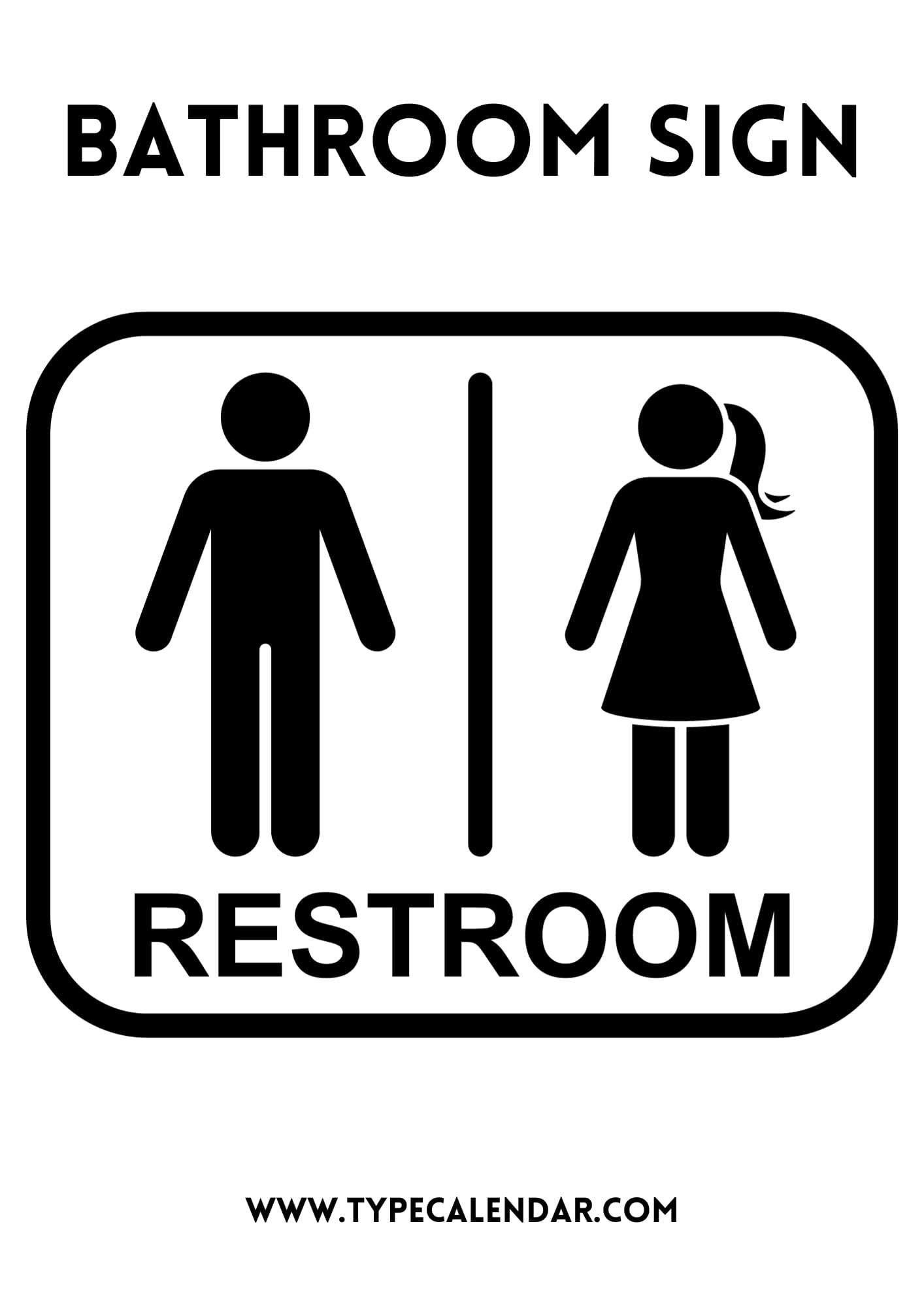 Free Printable Bathroom Sign Templates [Pdf] Toilet Sheet inside Bathroom Signs Free Printable
