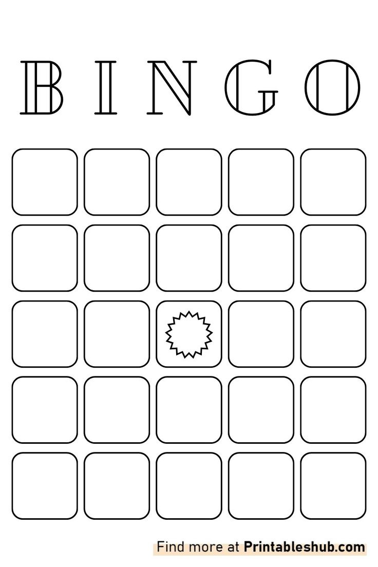 Free Printable Blank Bingo Cards Template [Pdf] (3X3, 4X4,5X5)(2 in Free Printable Blank Bingo Card