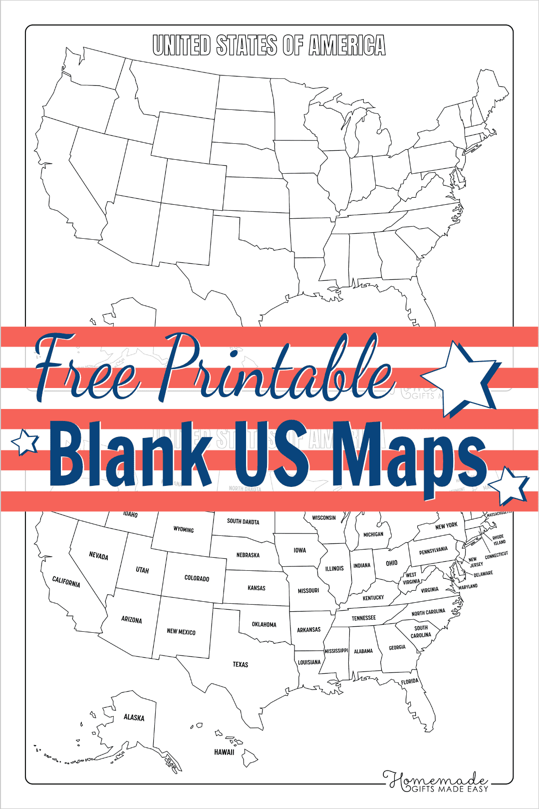 Free Printable Blank Us Map (Pdf Download) intended for Printable Map of the United States Free
