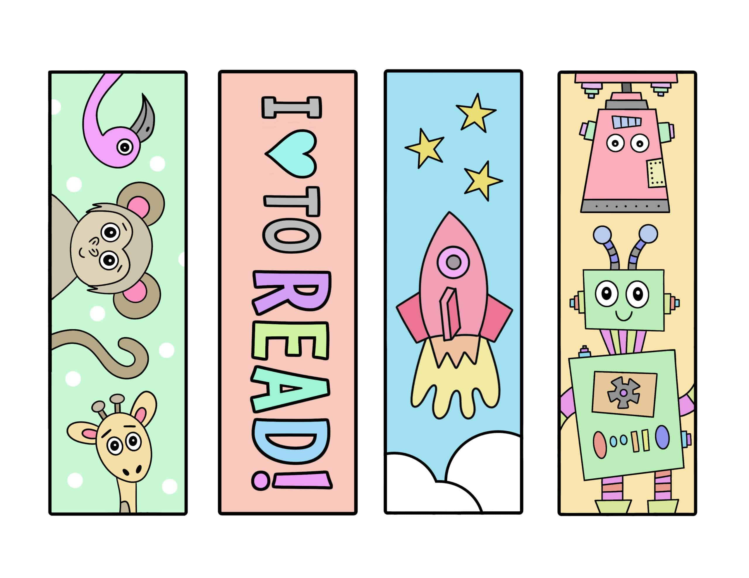 Free Printable Bookmarks To Color! ⋆ The Hollydog Blog with Free Bookmarks Printable