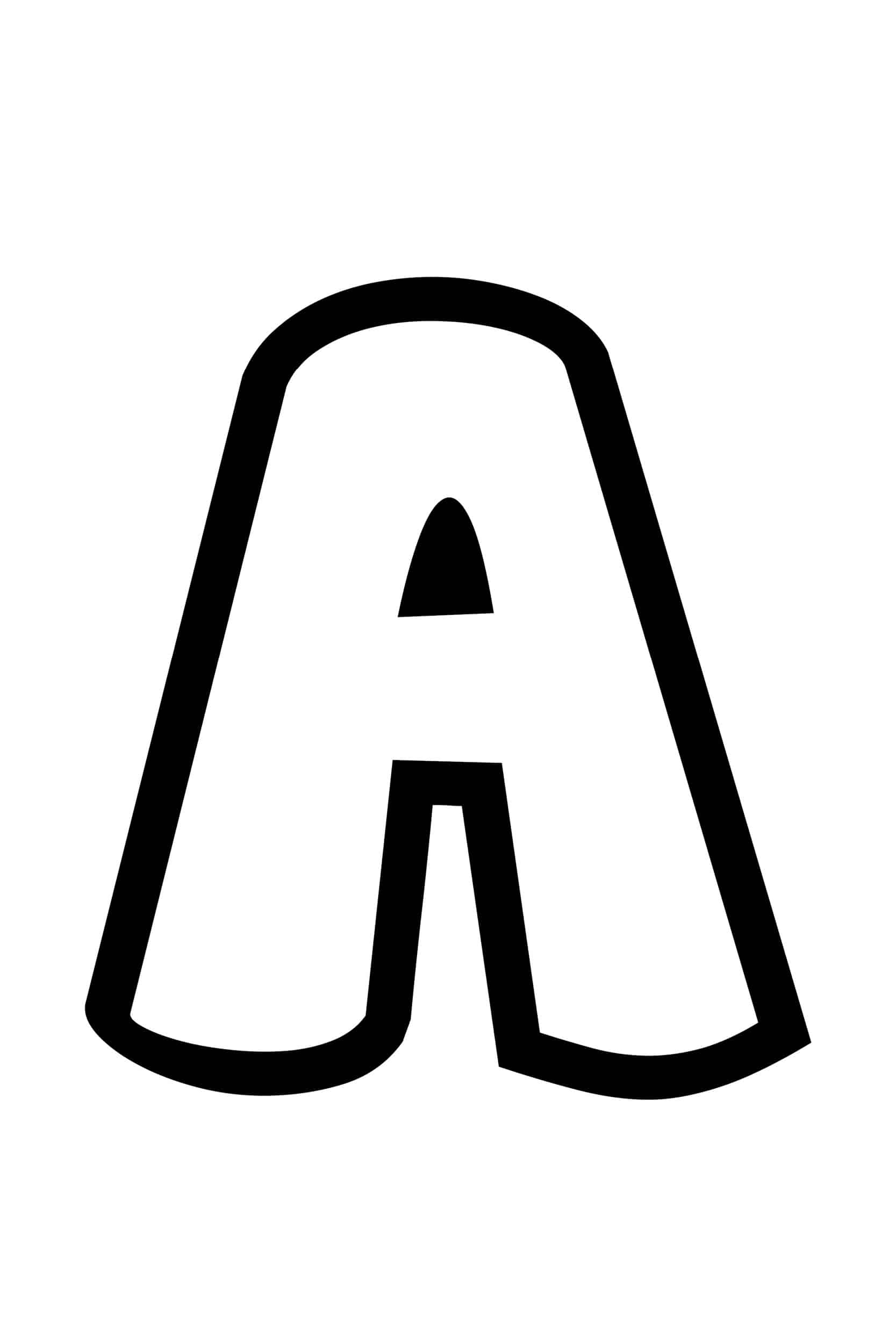 Free Printable Bubble Letter Stencils: Bubble Letter A for Bubble Letters Printable Free