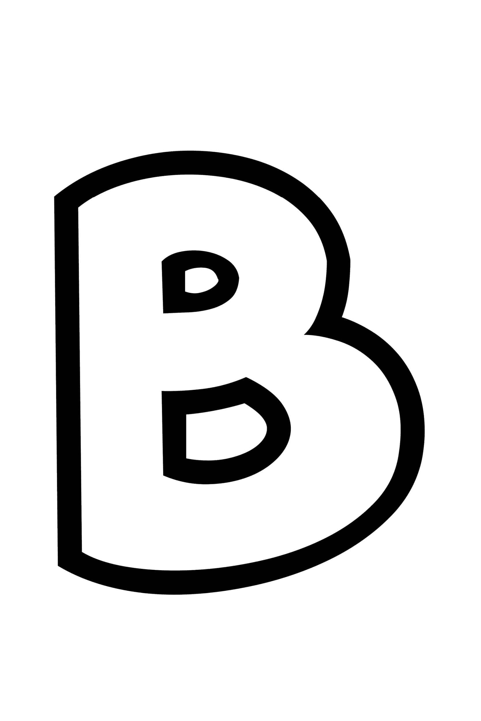 Free Printable Bubble Letter Stencils: Bubble Letter B with Bubble Letters Printable Free