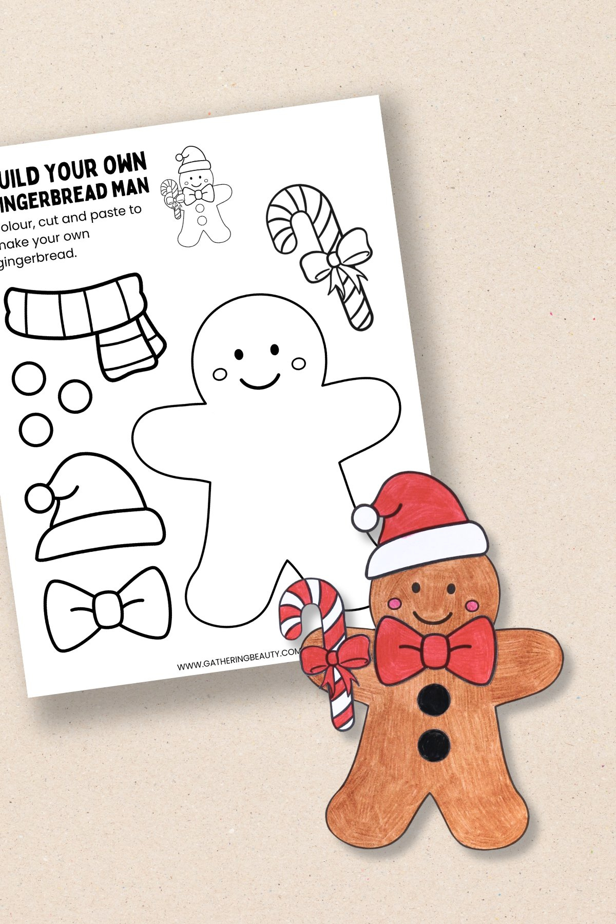 Free Printable Build A Gingerbread Man — Gathering Beauty intended for Free Printable Gingerbread Man