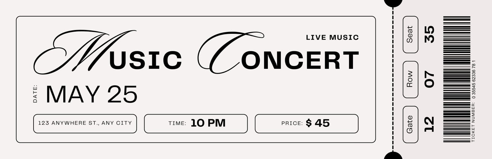 Free, Printable, Customizable Event Ticket Templates | Canva in Free Printable Tickets