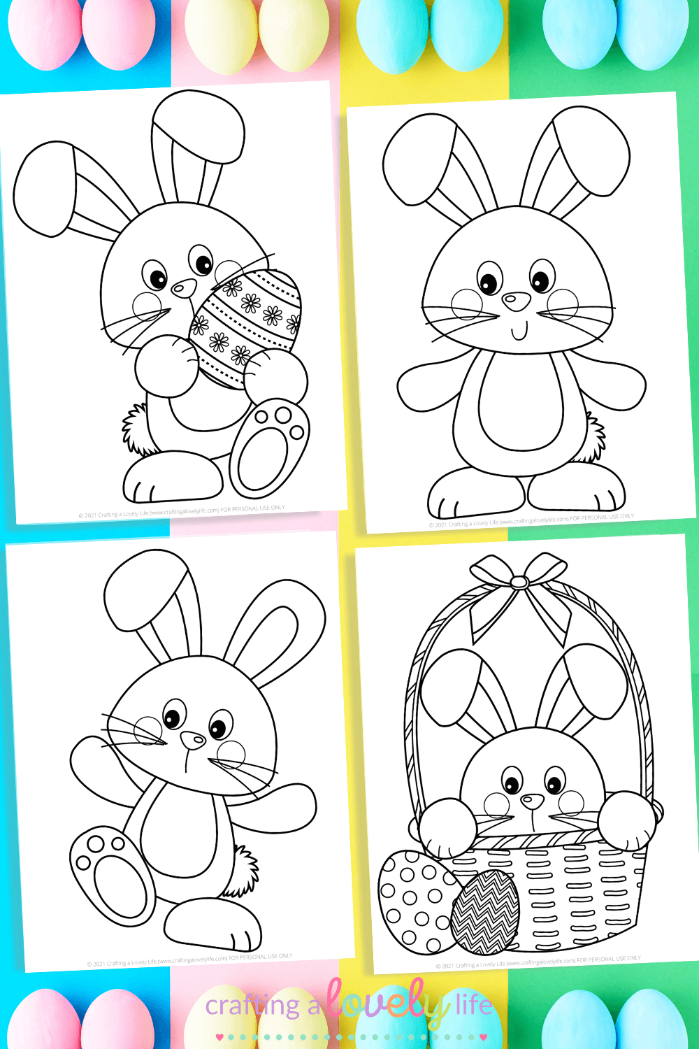 Free Printable Easter Bunny Coloring Pages throughout Easter Bunny Printables Free
