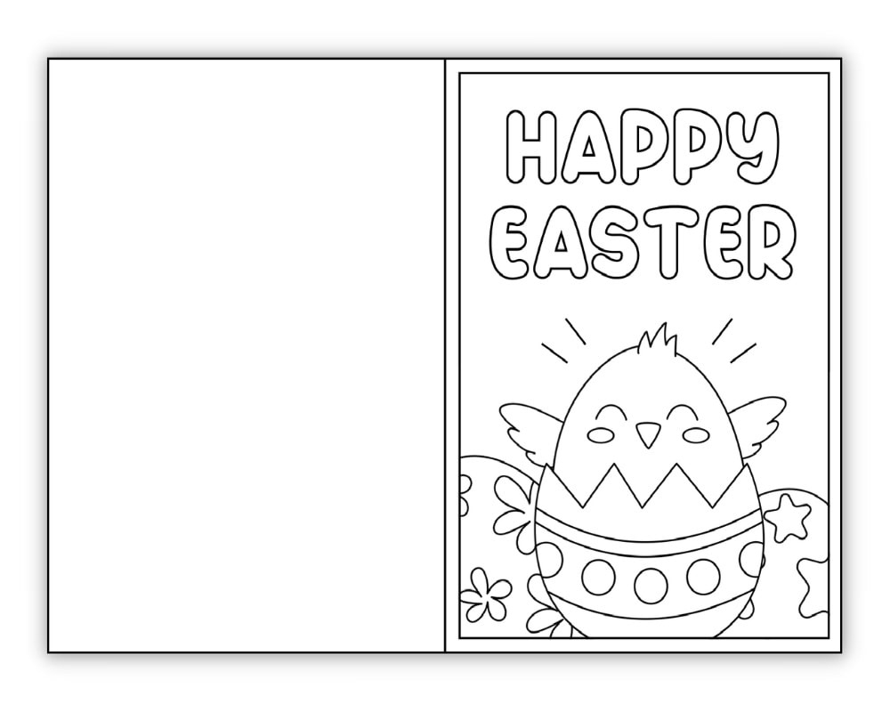 Free Printable Easter Cards To Color (Perfect For Kids!) - The in Free Printable Easter Cards