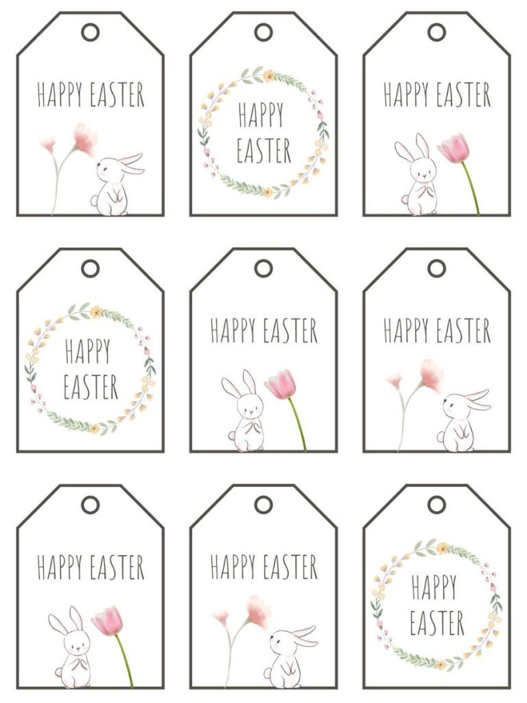 Free Printable Easter Gift Tag Designs For Every Bunny - For Hope within Easter Tags Printable Free