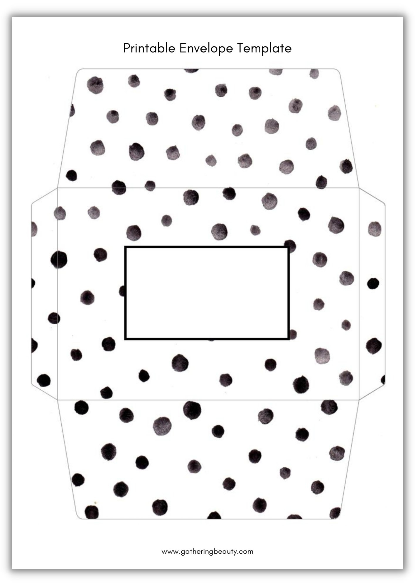 Free Printable Envelope Template — Gathering Beauty in Free Printable Templates For Envelopes