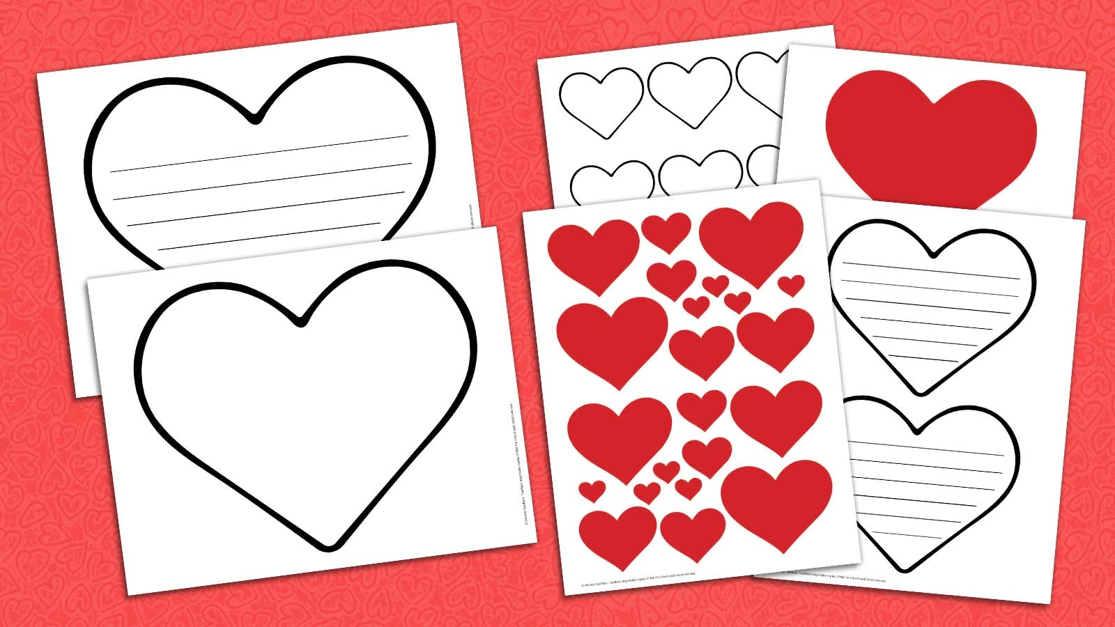 Free Printable Heart Bundle intended for Free Printable Hearts