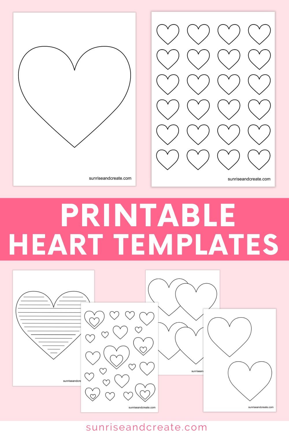 Free Printable Heart Templates (Different Sizes &amp;amp; Colored Hearts) pertaining to Free Heart Templates Printable