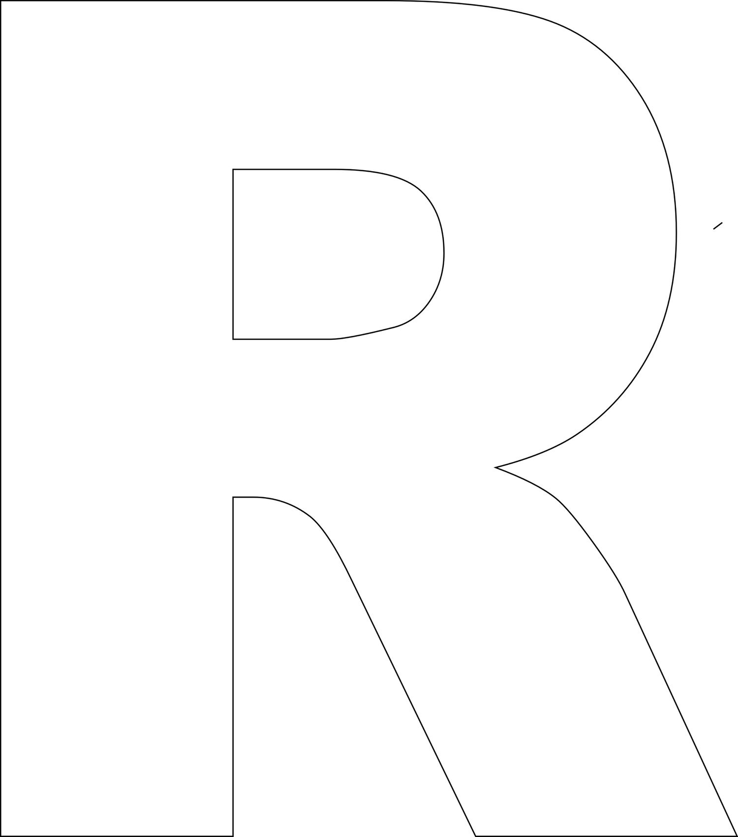 Free Printable Letters Template: Uppercase Alphabet in Big Printable Letters Free
