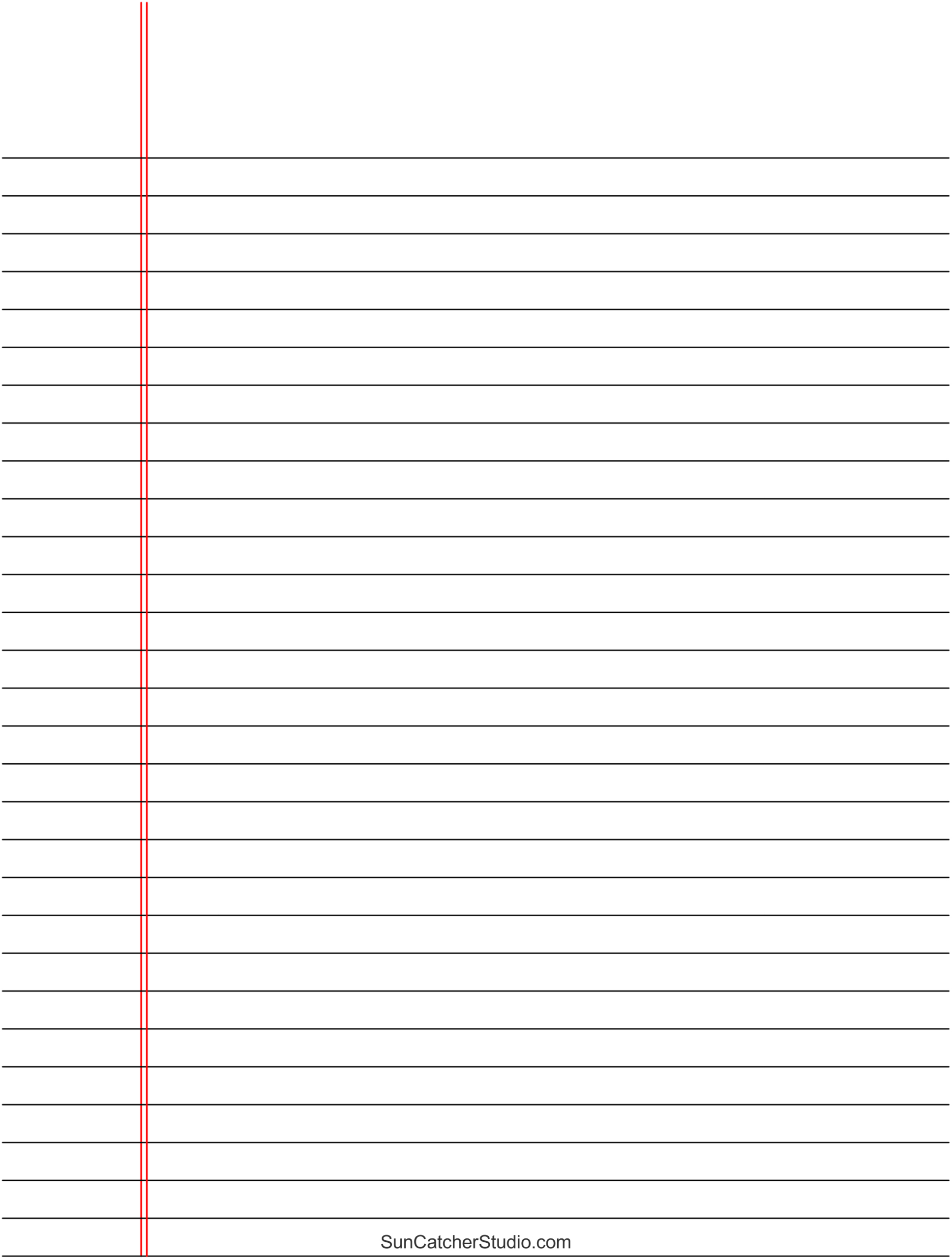 Free Printable Lined Paper (Handwriting, Notebook Templates with regard to Ruled Paper Printable Free
