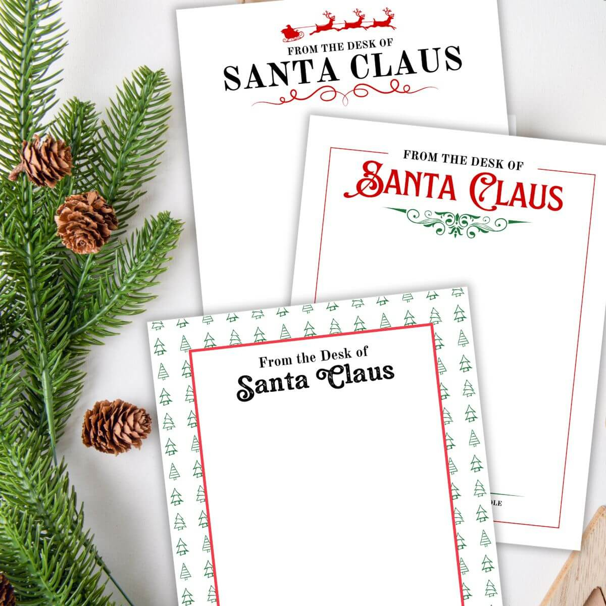 Free Printable Santa Letterhead - 7 Templates To Choose From - The inside Santa Letterhead Free Printable