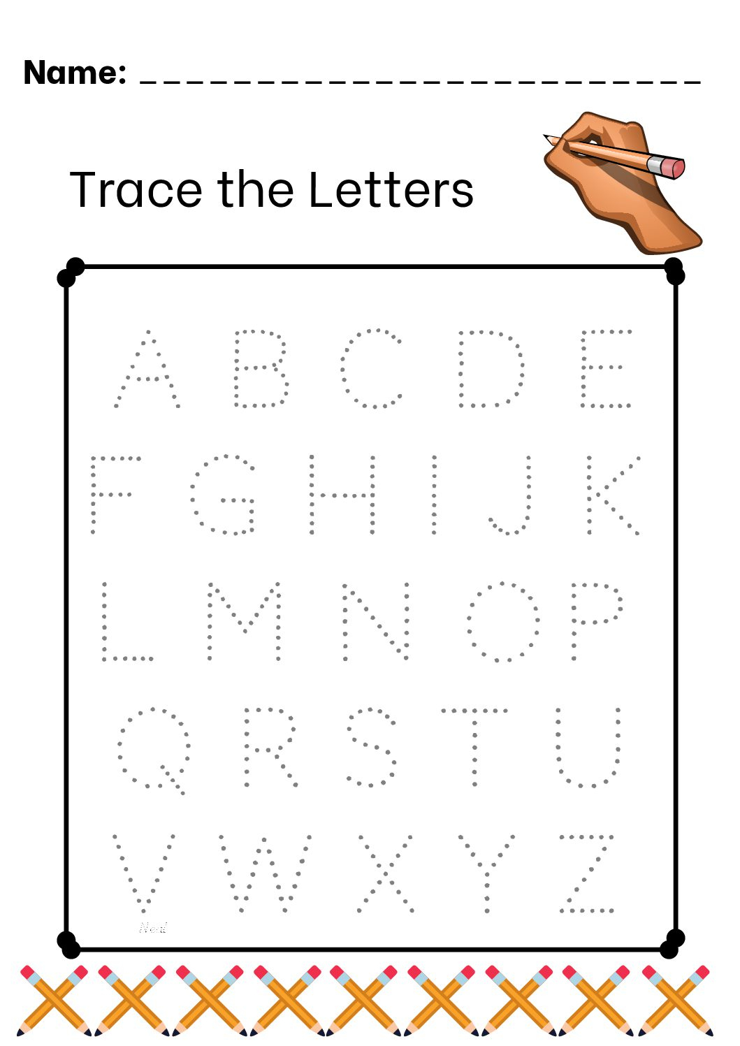 Free Printable Trace The Letters Worksheet • Teacha! intended for Free Printable Traceable Alphabet