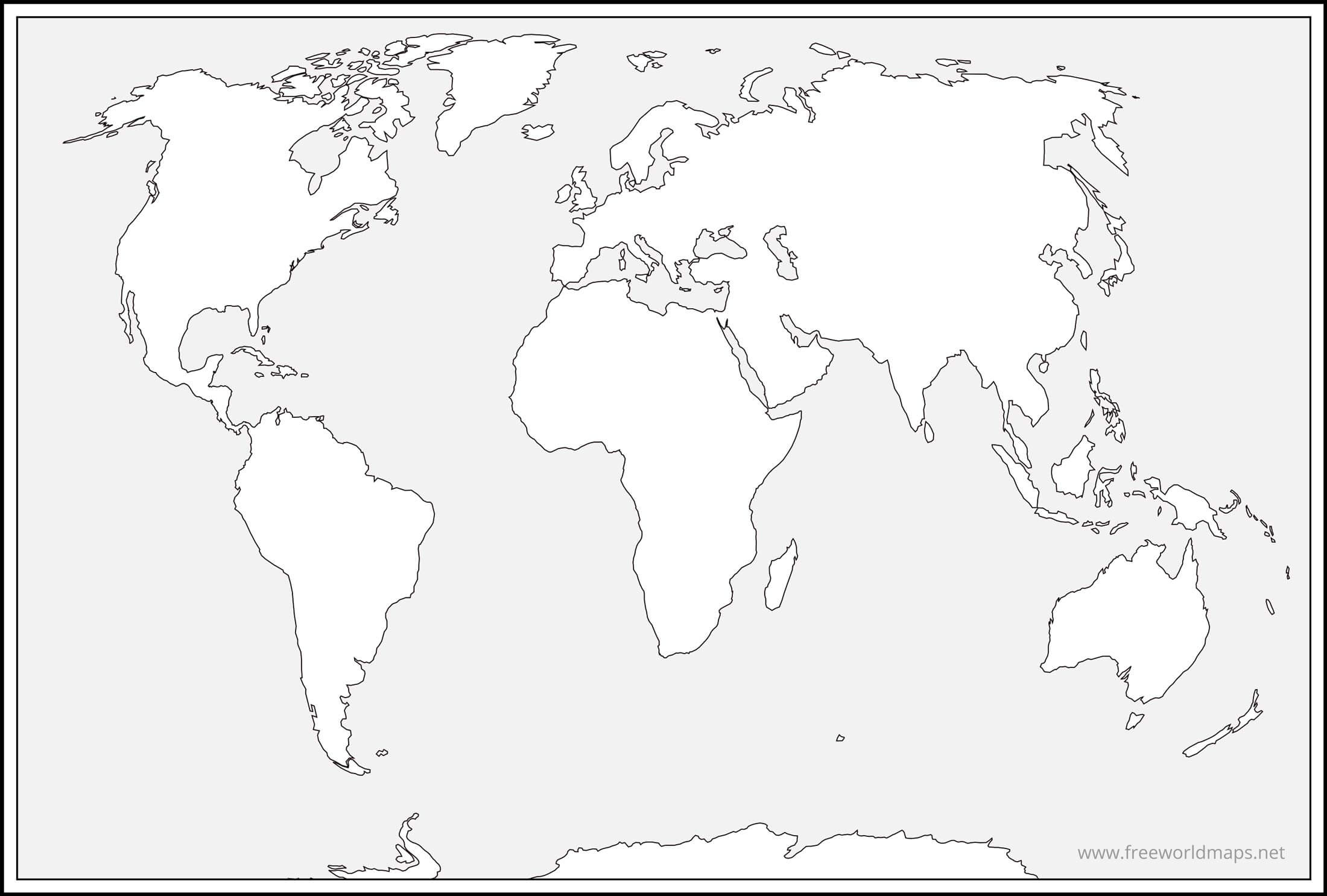 Free Printable World Maps inside Free Printable Map Of The World