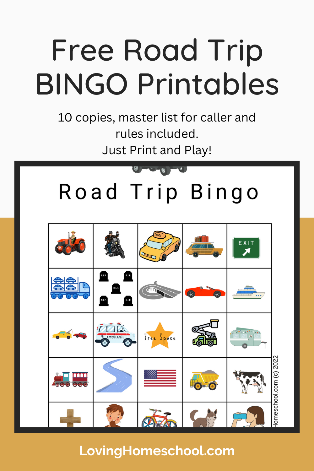Free Road Trip Bingo Printables - Lovinghomeschool with Free Printable Road Trip Bingo