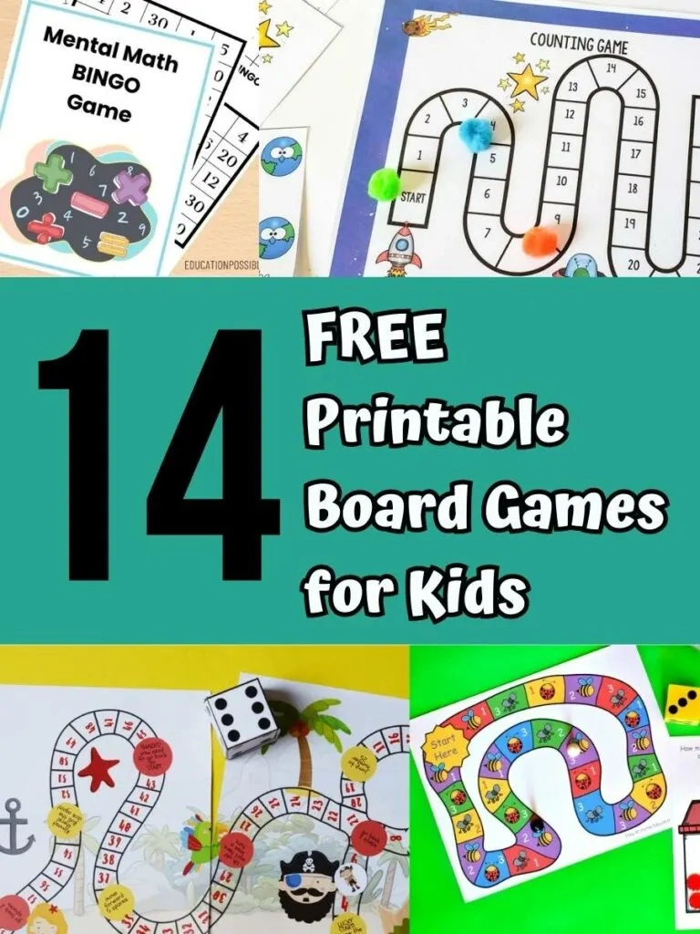 Fun &amp;amp; Educational Free Printable Board Games For Kids in Free Printable Board Games