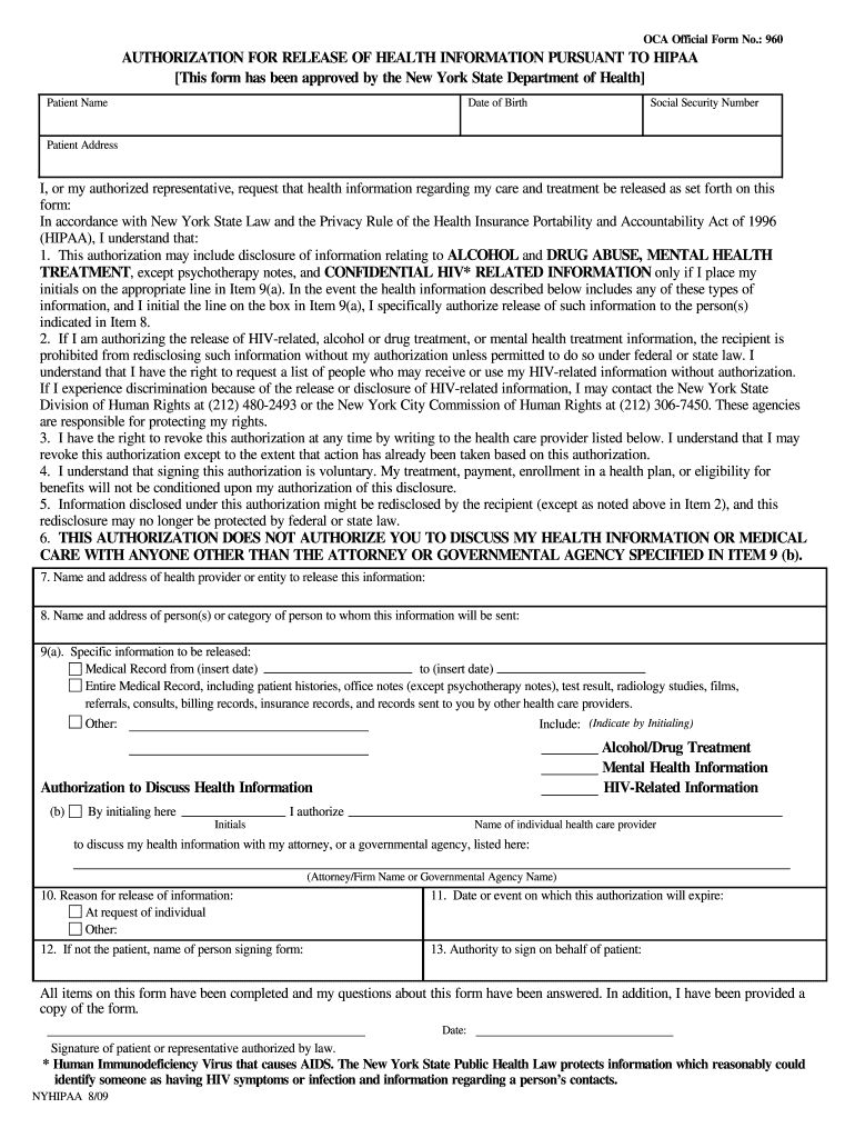 Hipaa Release Form - Fill Online, Printable, Fillable, Blank regarding Free Printable Hipaa Forms