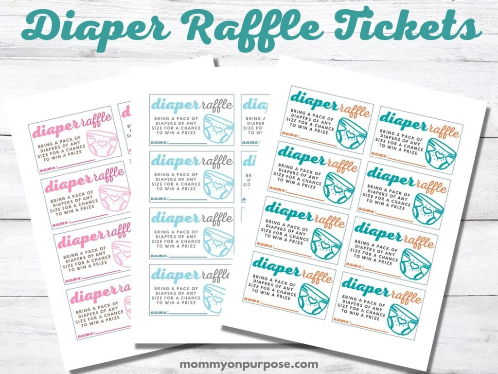 How To Do A Diaper Raffle (With Free Printable Diaper Raffle Tickets) throughout Diaper Raffle Free Printable