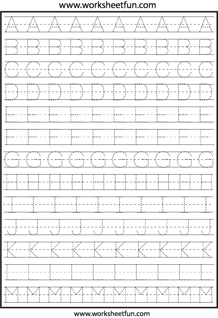 Letter Tracing – 2 Worksheets / Free Printable Worksheets regarding Free Printable Traceable Alphabet