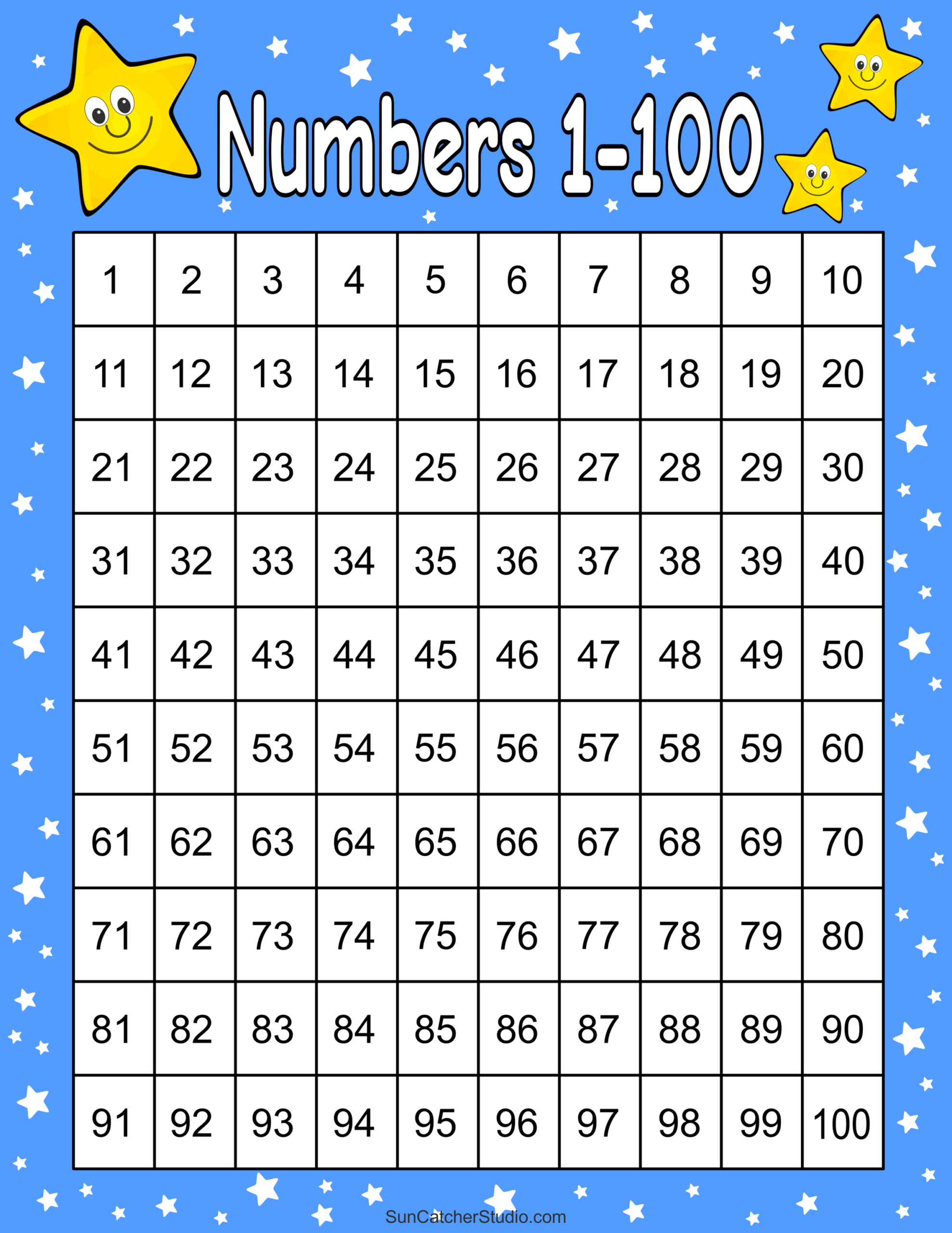 Printable Numbers Free Templates 1-100 for Free Large Printable Numbers 1 100
