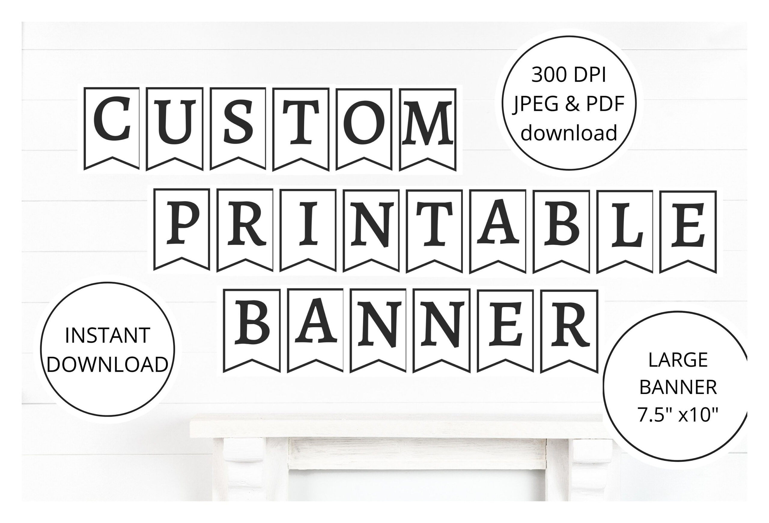 Printable Pdf Banner, Printable Alphabet Letter Banner, Printable within Free Printable Banner