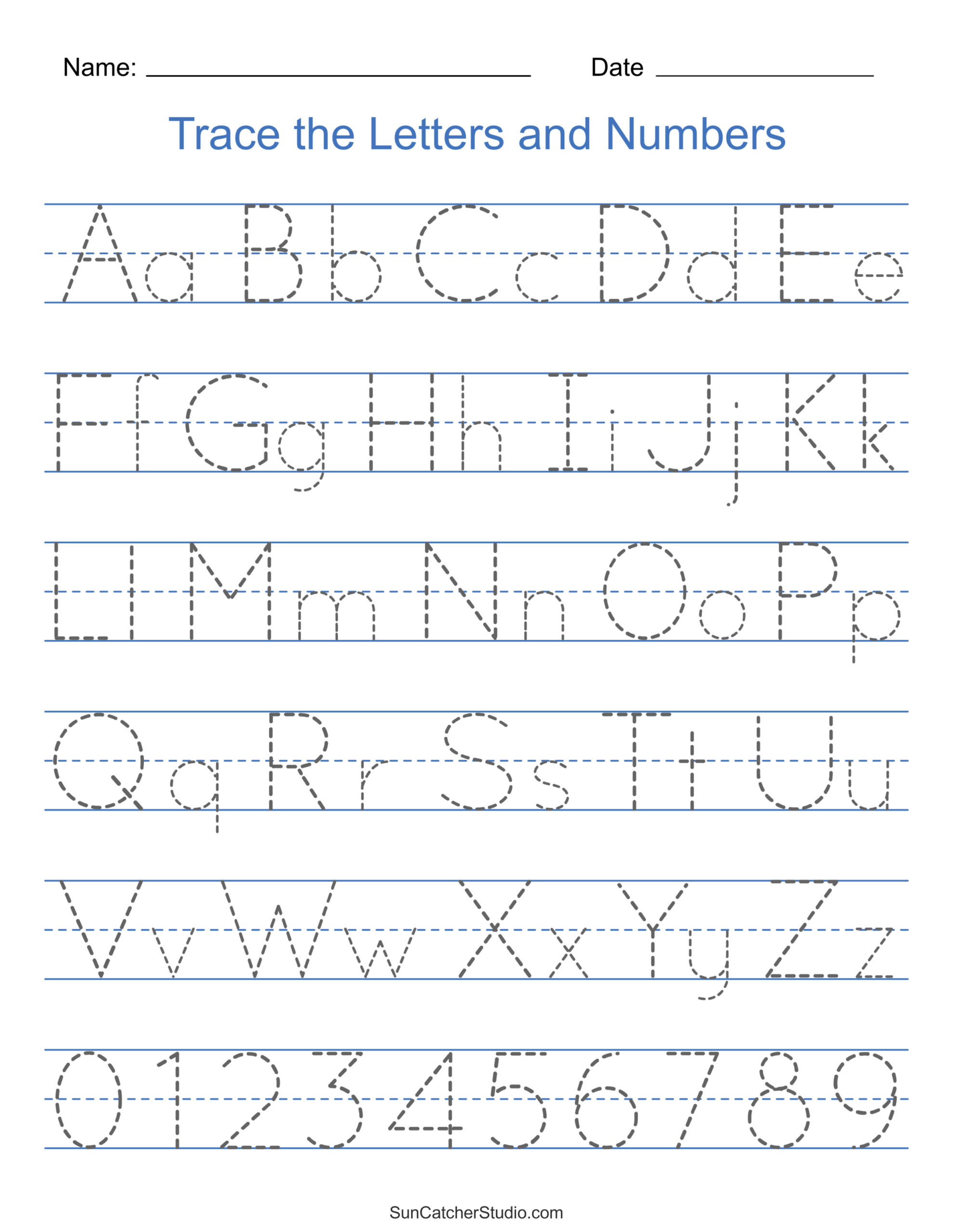 Tracing Alphabet Letters (Printable Handwriting Worksheets) – Free pertaining to Free Printable Traceable Alphabet
