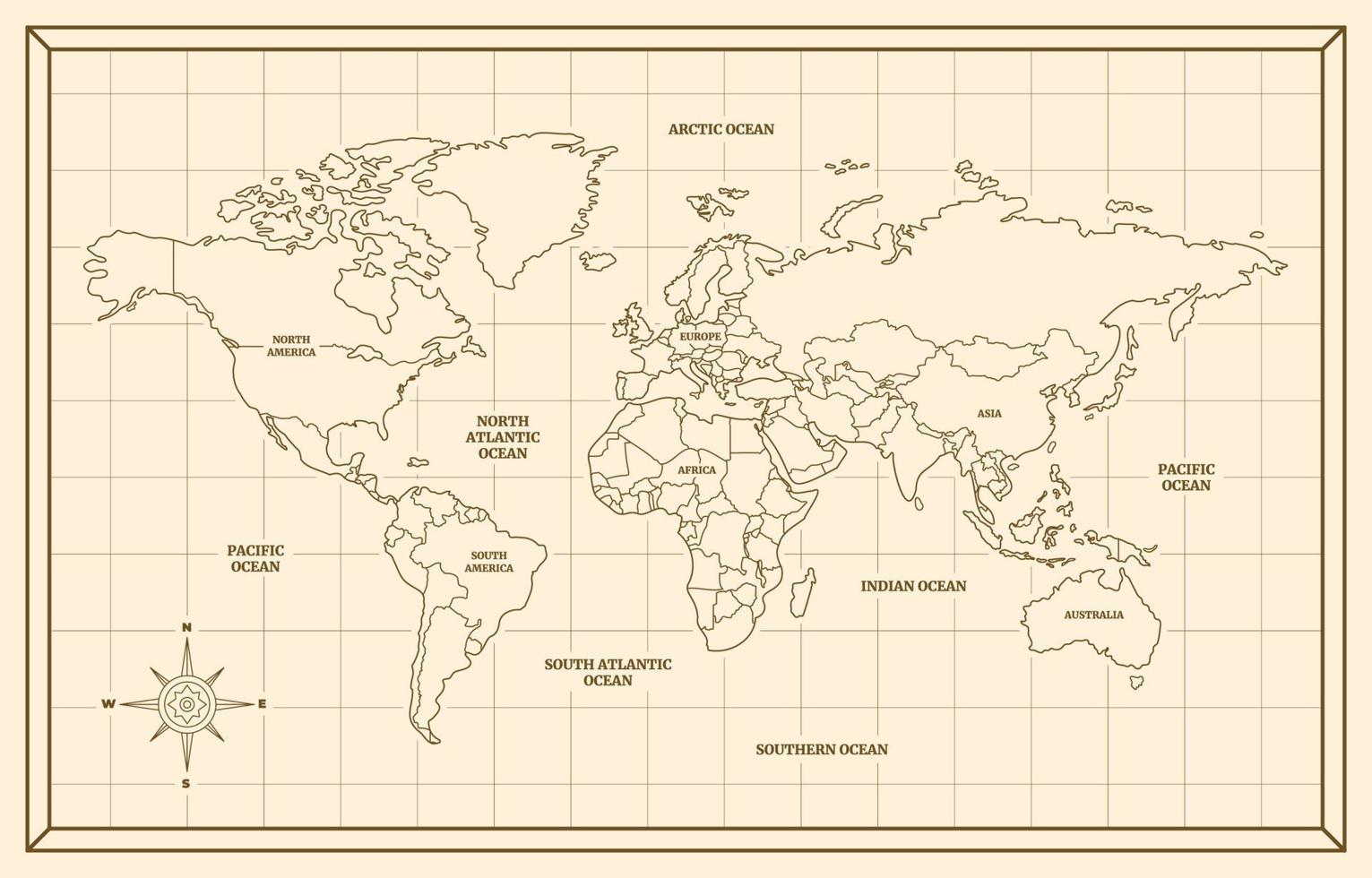 World Map Outline Vector Art, Icons, And Graphics For Free Download with regard to Printable Map Of The World Free